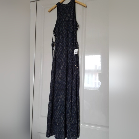 Free People Frankie Maxi Halter Dress, Navy Blue, XLarge, RRP $148 - Picture 3 of 5
